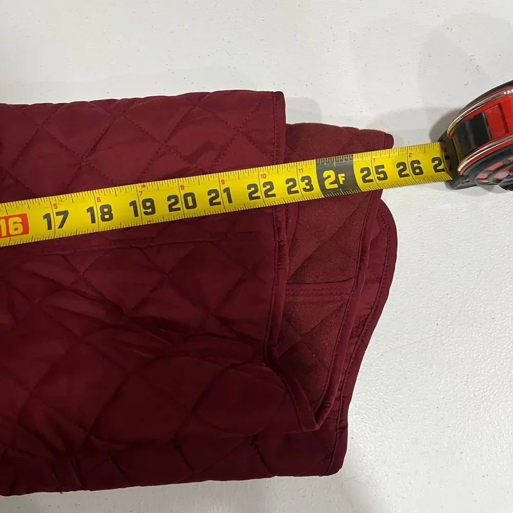 Van Heusen Red Quilted Puffer Vest Womens Size Medium Preppy Warm Layering